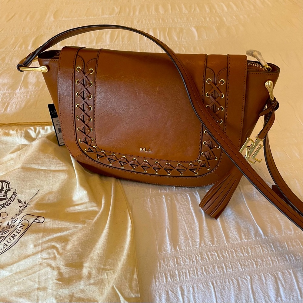 Lauren Ralph Lauren Ashfield Leather Crossbody Satchel
